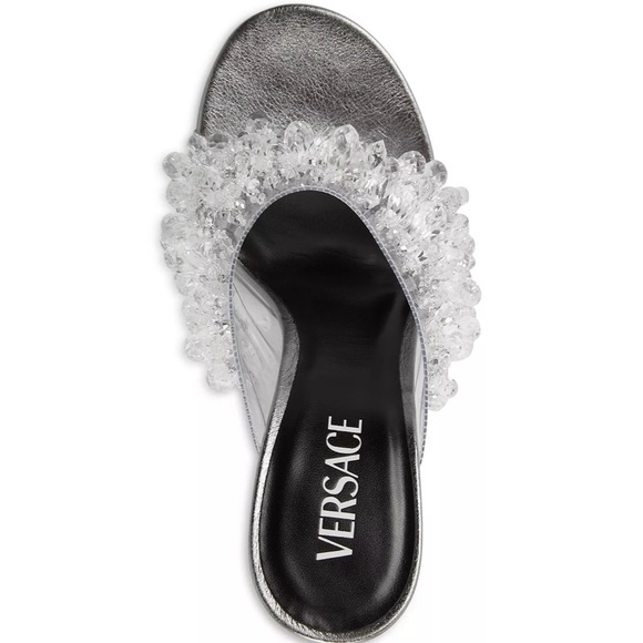 Versace size 8 new in original box Women's Bead Embellished Mule Sandals - Picture 6 of 6